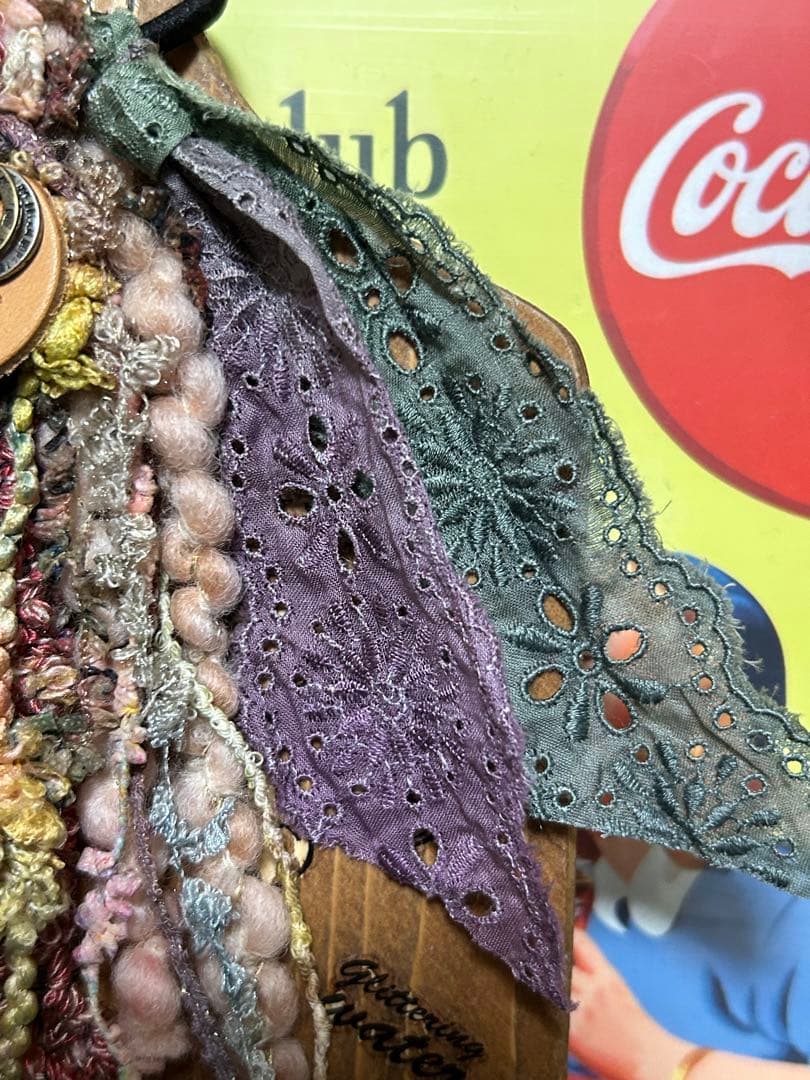 タッセルヘアーゴム　くすみピンク　No.359