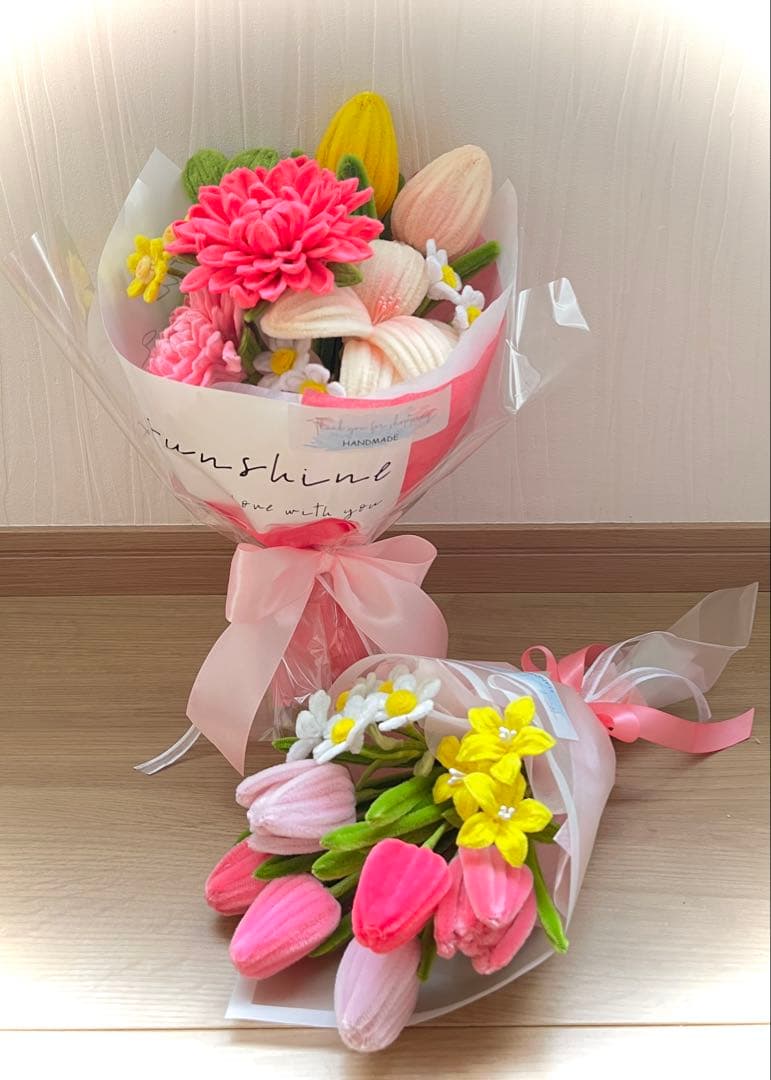 モールフラワー　ダリアとユリのブーケ2点セット　枯れないお花