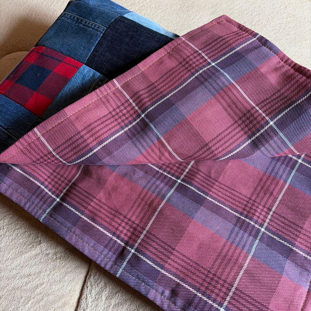 デニムリメイクブランケット膝掛けマルチカバー