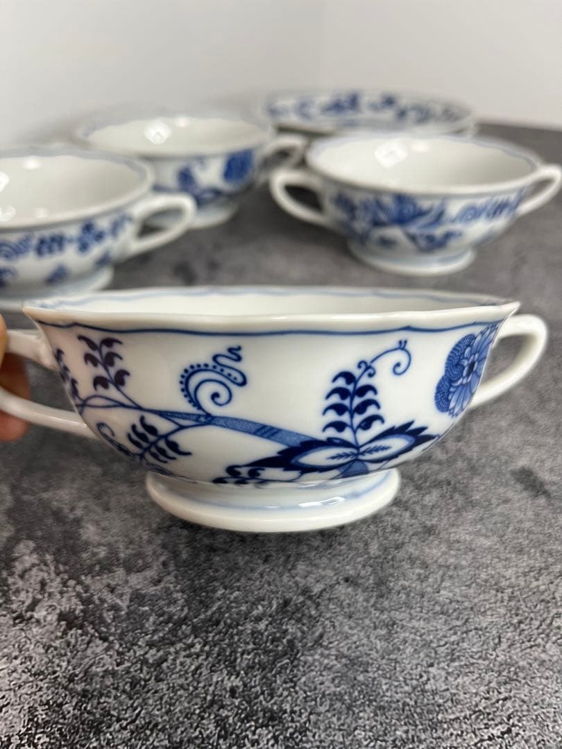 Blue Danube スープカップ&ソーサー 4客セット