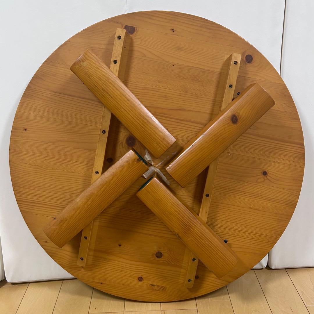 ちゃぶ台　丸形　折りたたみ　円形　パイン材　直径80 無垢材　ローテーブル