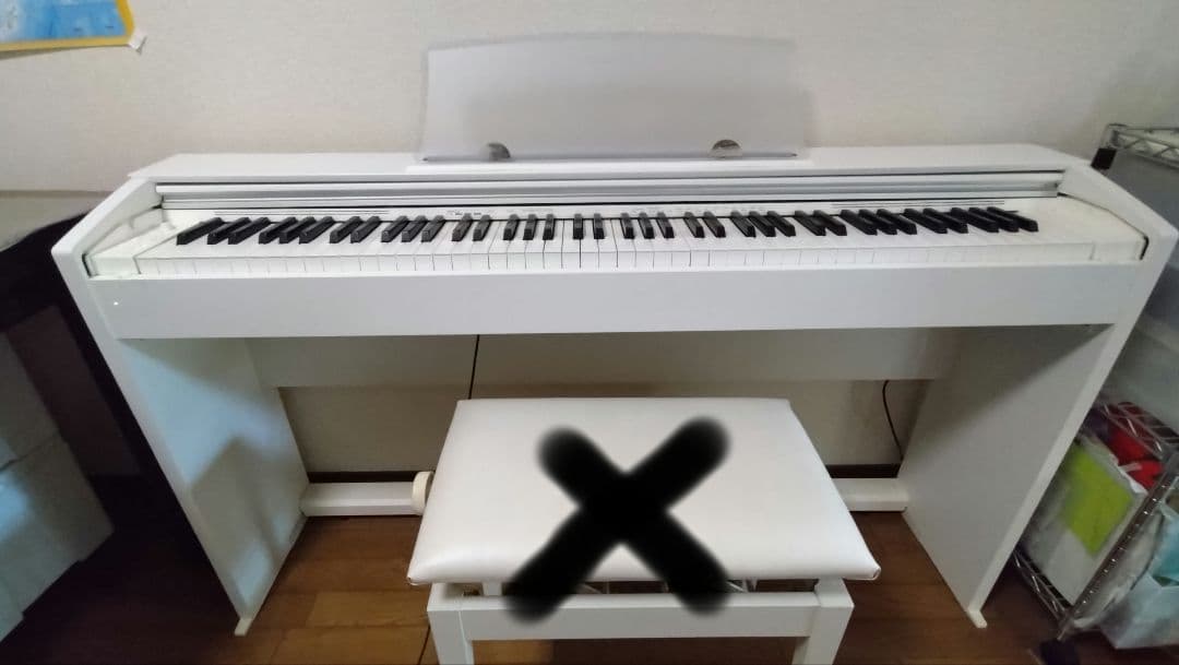 casio電子ピアノpravia PX770WE、ジャック付　直接渡し値引き