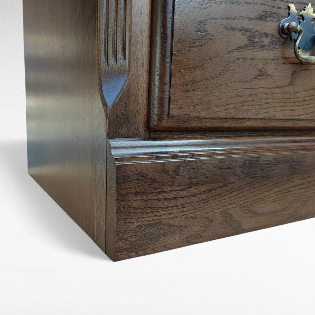 コスガ チェスト オーク材　ガラス扉　収納 クラシックブラウン ヨーロピアン