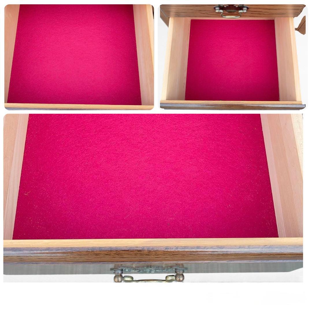 コスガ チェスト オーク材　ガラス扉　収納 クラシックブラウン ヨーロピアン