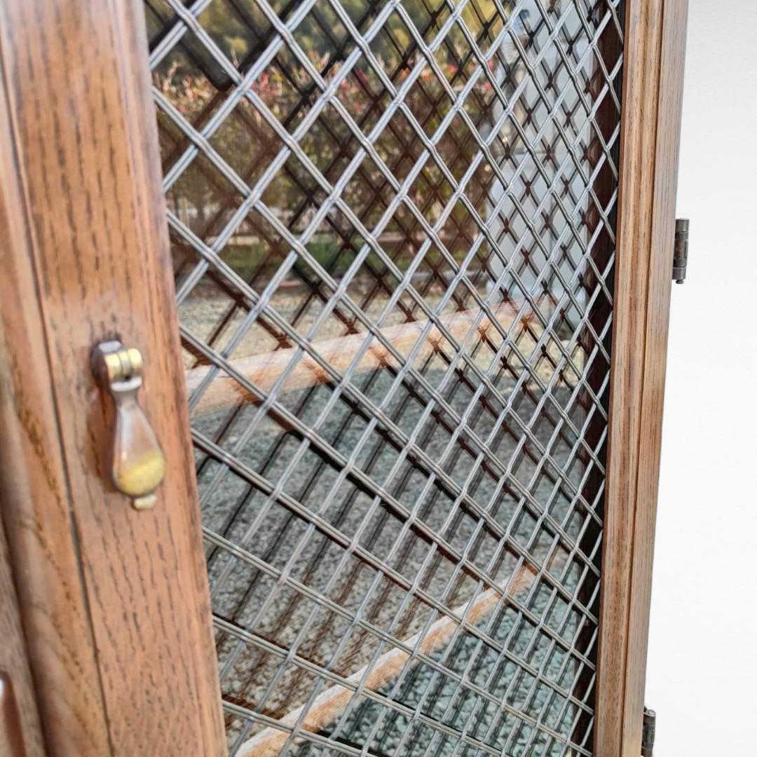 コスガ チェスト オーク材　ガラス扉　収納 クラシックブラウン ヨーロピアン