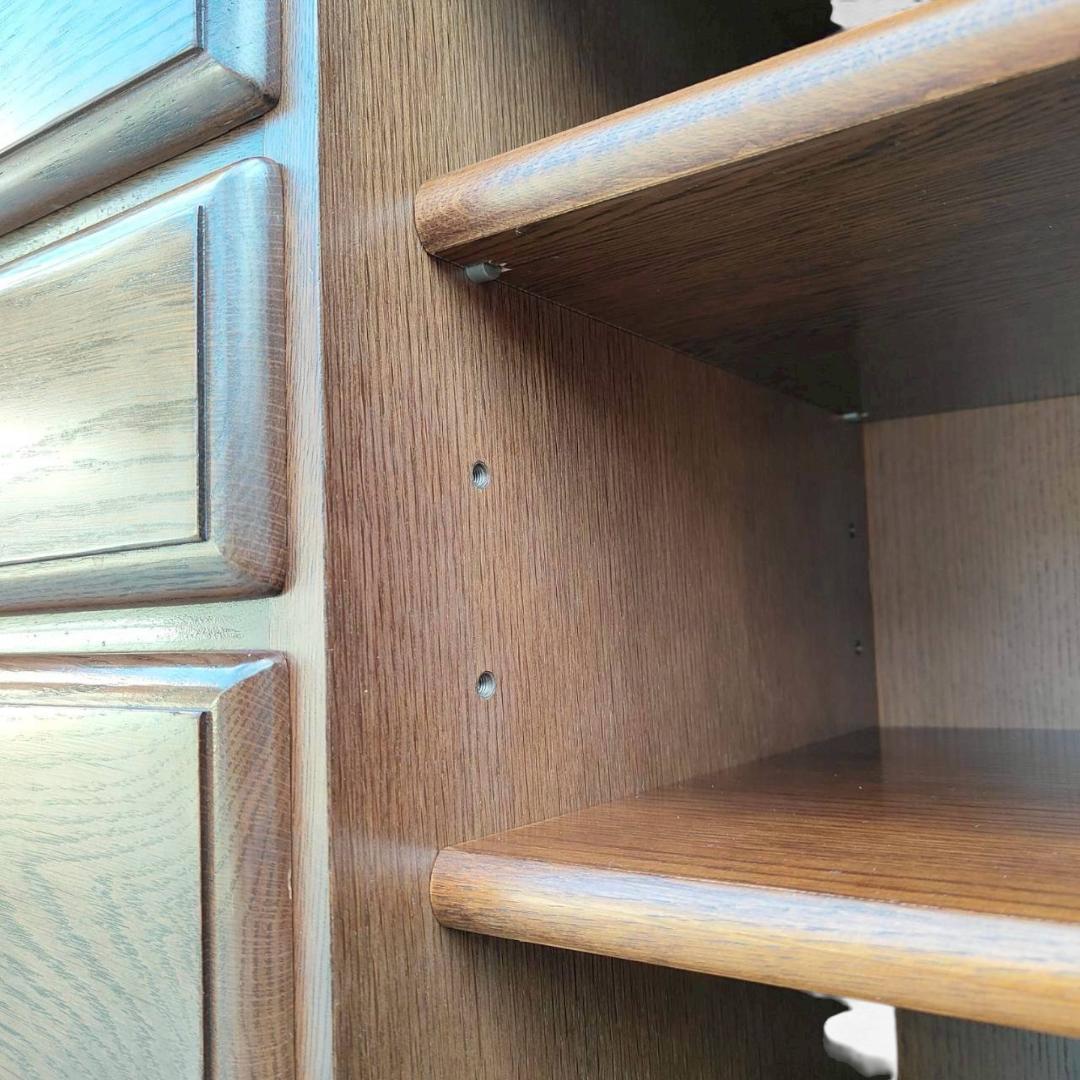 コスガ チェスト オーク材　ガラス扉　収納 クラシックブラウン ヨーロピアン