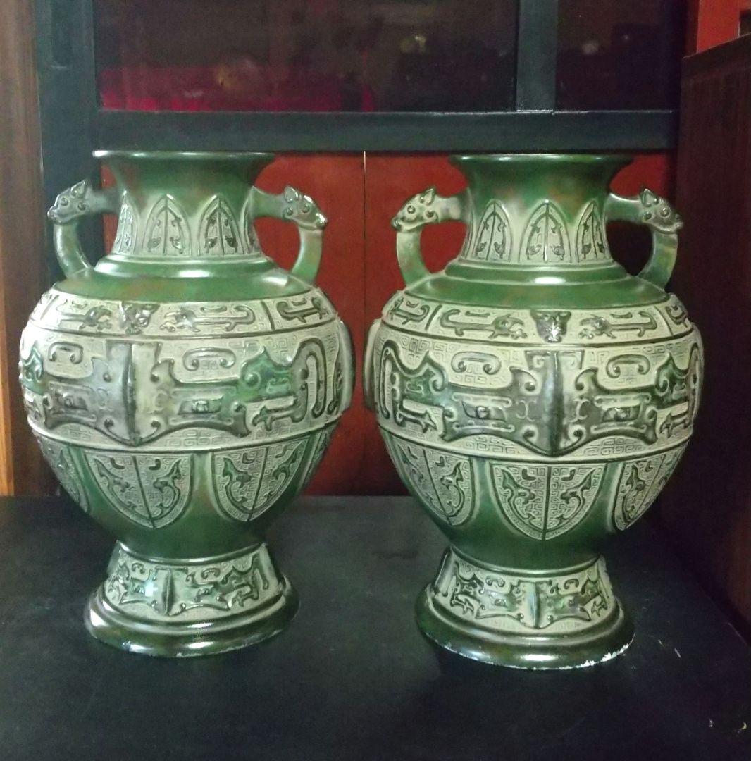 花瓶～金属製～２個セット～オブジェに～☆