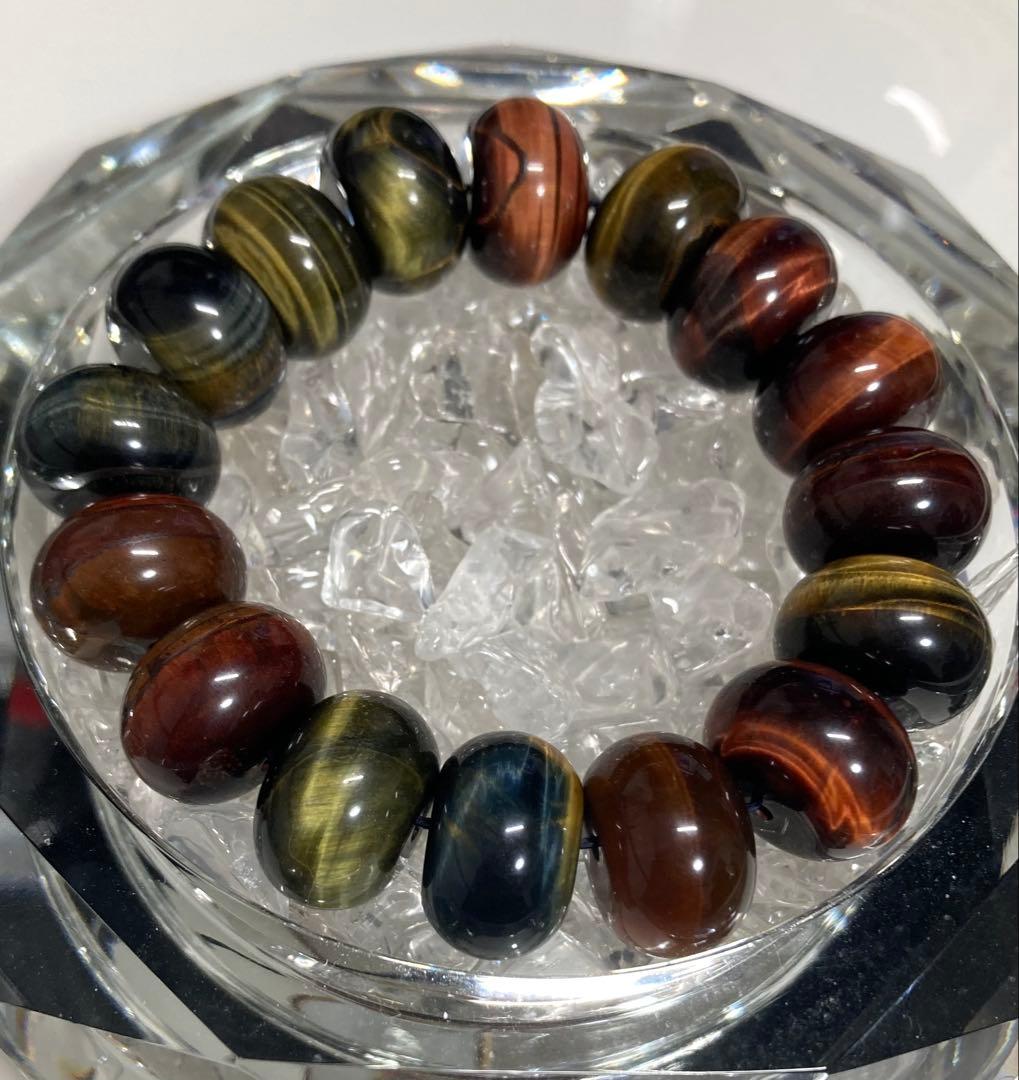 天然石　タイガーアイ　ブレスレット　２本　セット