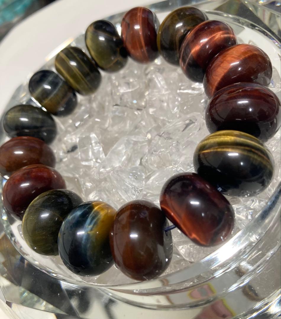 天然石　タイガーアイ　ブレスレット　２本　セット