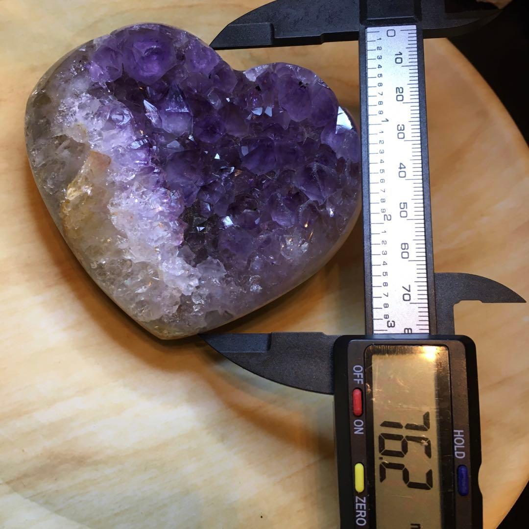 アメジストクラスター✨️ハート型✨️台座付き✨️