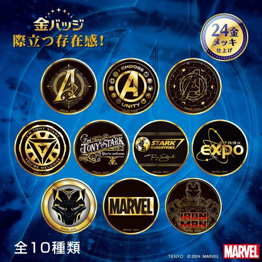 金バッジ マーベルキャラクター vol.1 全10種 コンプリート品
