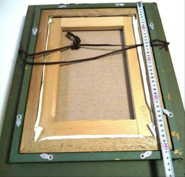 油彩画【 F4 】【蝶】ヴィンテージ アンティーク 額縁