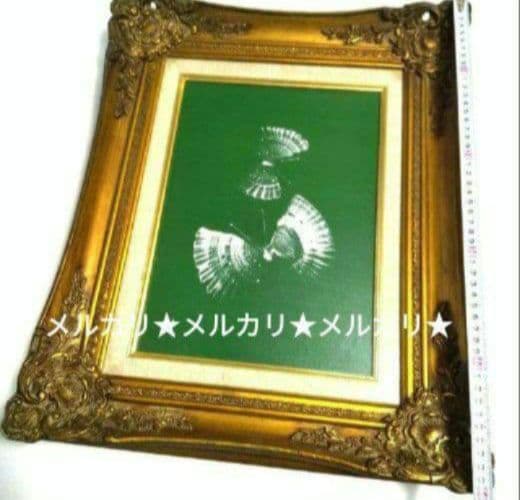 油彩画【 F4 】【蝶】ヴィンテージ アンティーク 額縁