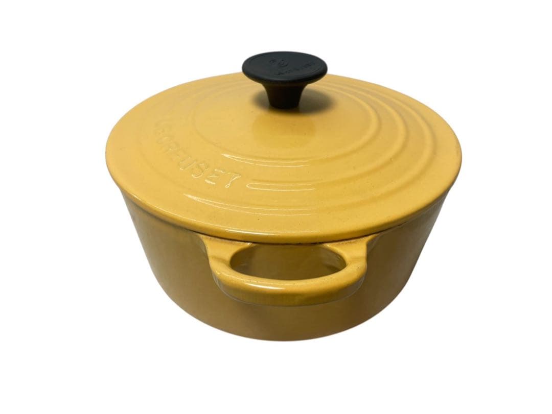 LE CREUSET ココット・ロンド 18cm　イエロー