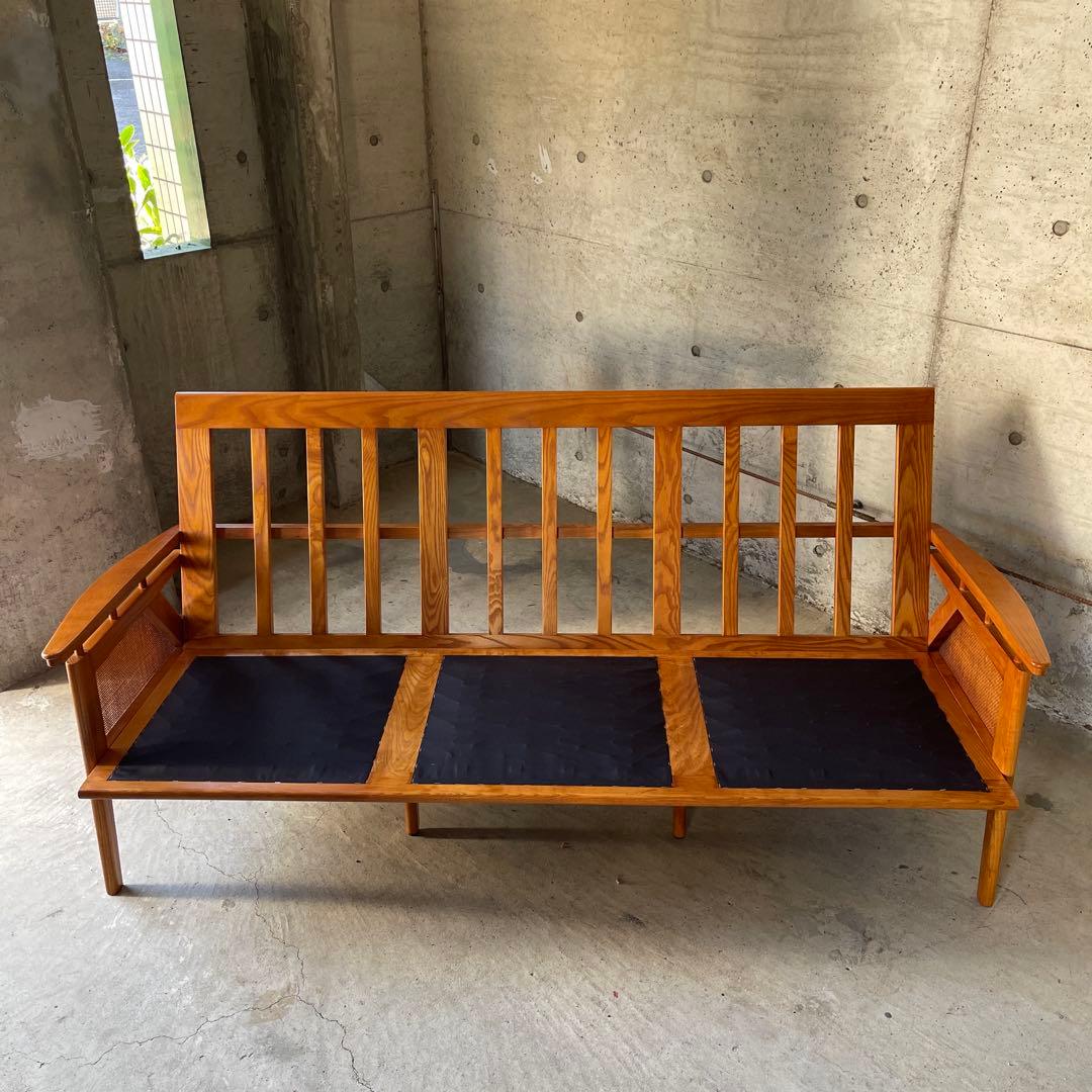 極美品　ACME Furniture ウィッカーラウンジ　3Pソファ