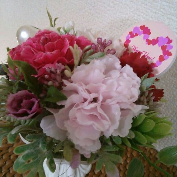 母の日カーネションアレンジ光触媒