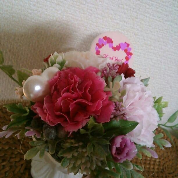 母の日カーネションアレンジ光触媒