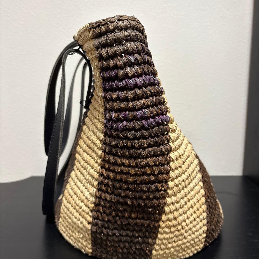 美品SENSI STUDIO センススタジオ バイカラー カゴバッグ