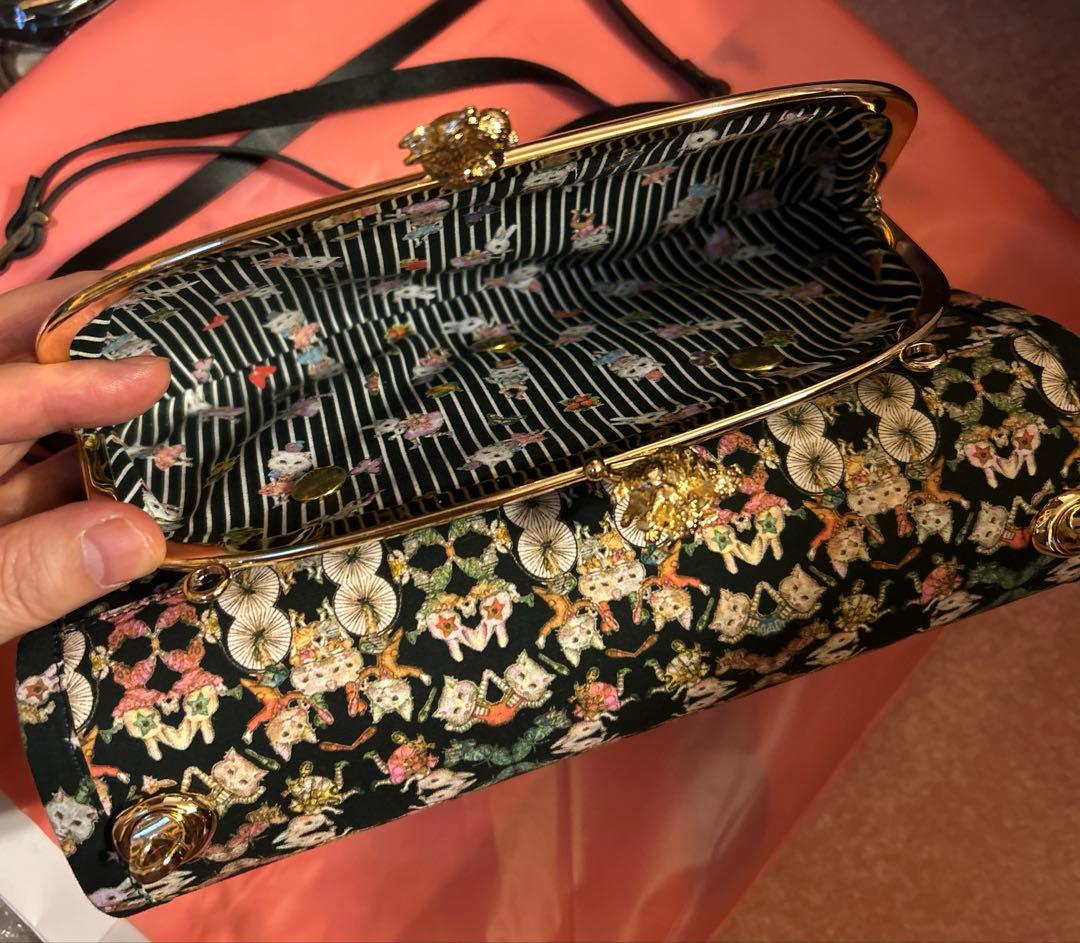 出品取り下げ間近　新品ハンドメイド　がま口付き蛇腹￼バッグ　マイリトルテイラー