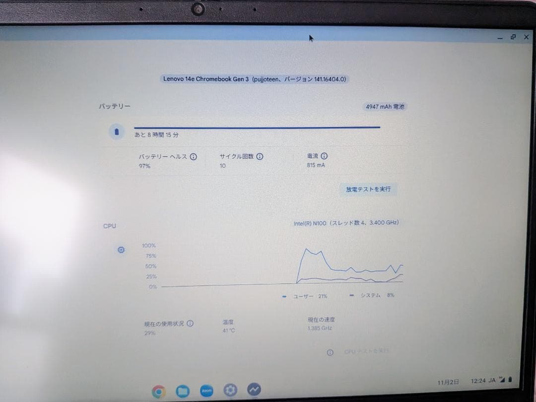 Lenovo 14e Chromebook Gen3 SIMカード付き
