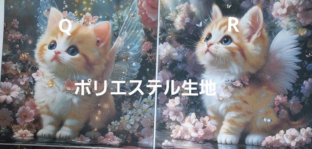オーダー用在庫パネル♥️可愛い系猫と天使猫ちゃん　ポーチ等ハンドメイド