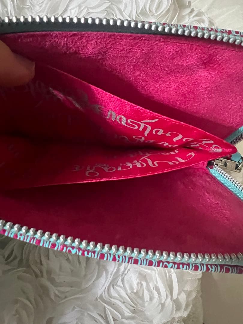 牛革　スワロフスキー　お宝ポーチ