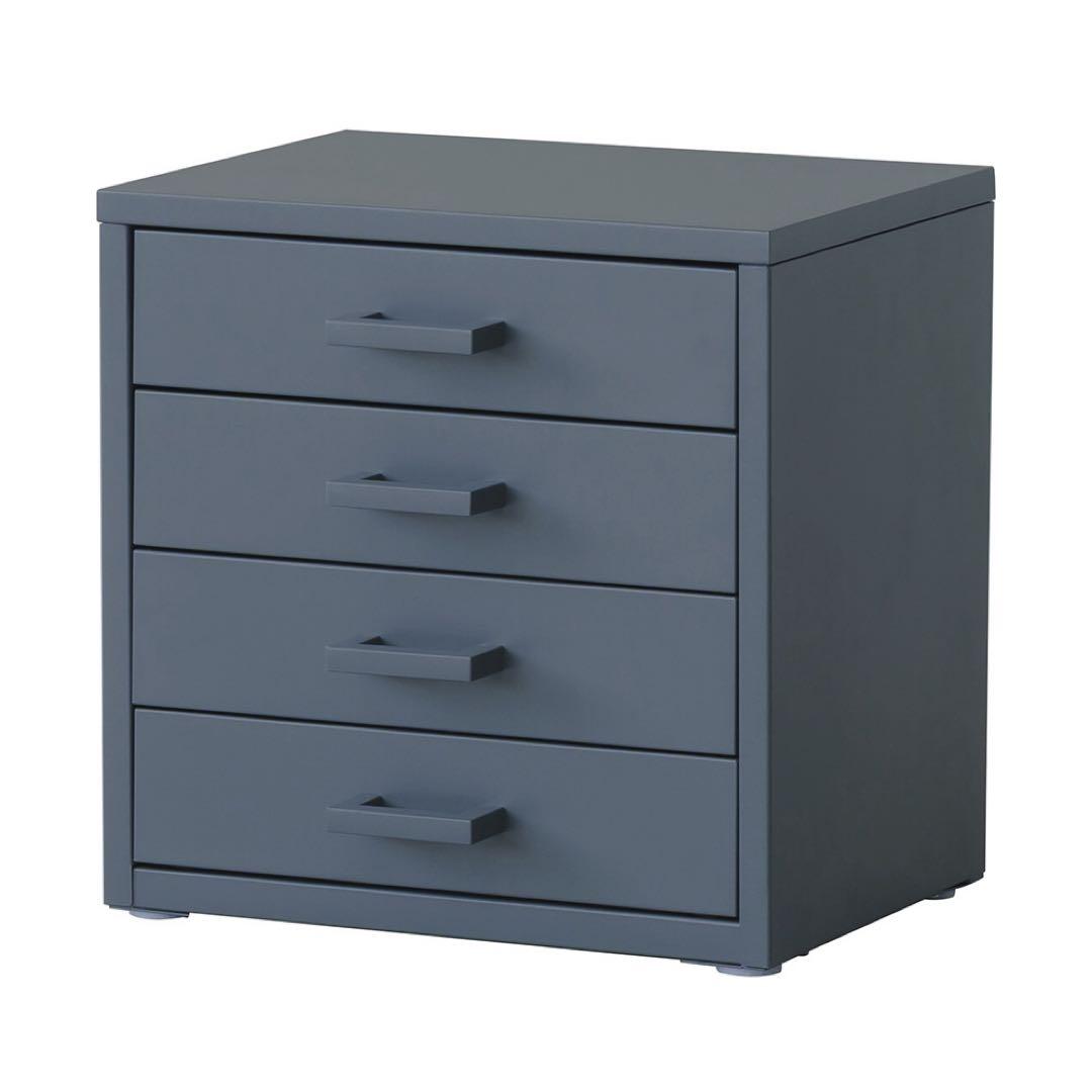 くらしのストレージボックス4段 ホワイト　ブラック　グレー