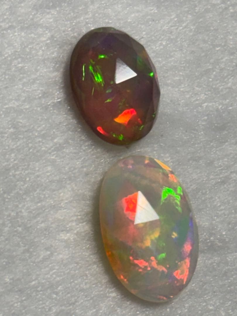 ◆ダブル オパール◆マクラメ編みペンダント