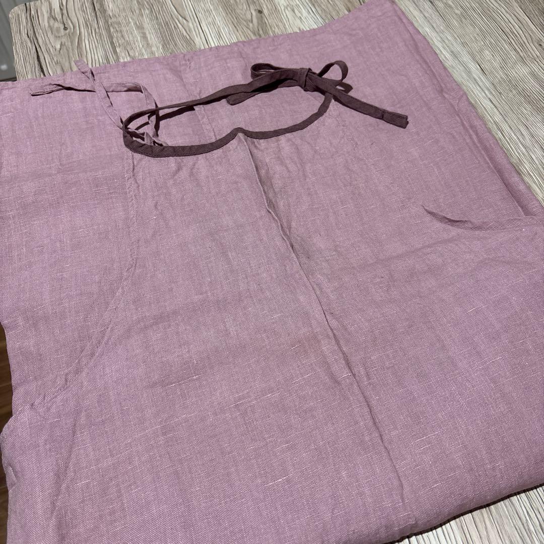 美品✨lino e lina リネンエプロン ルビー