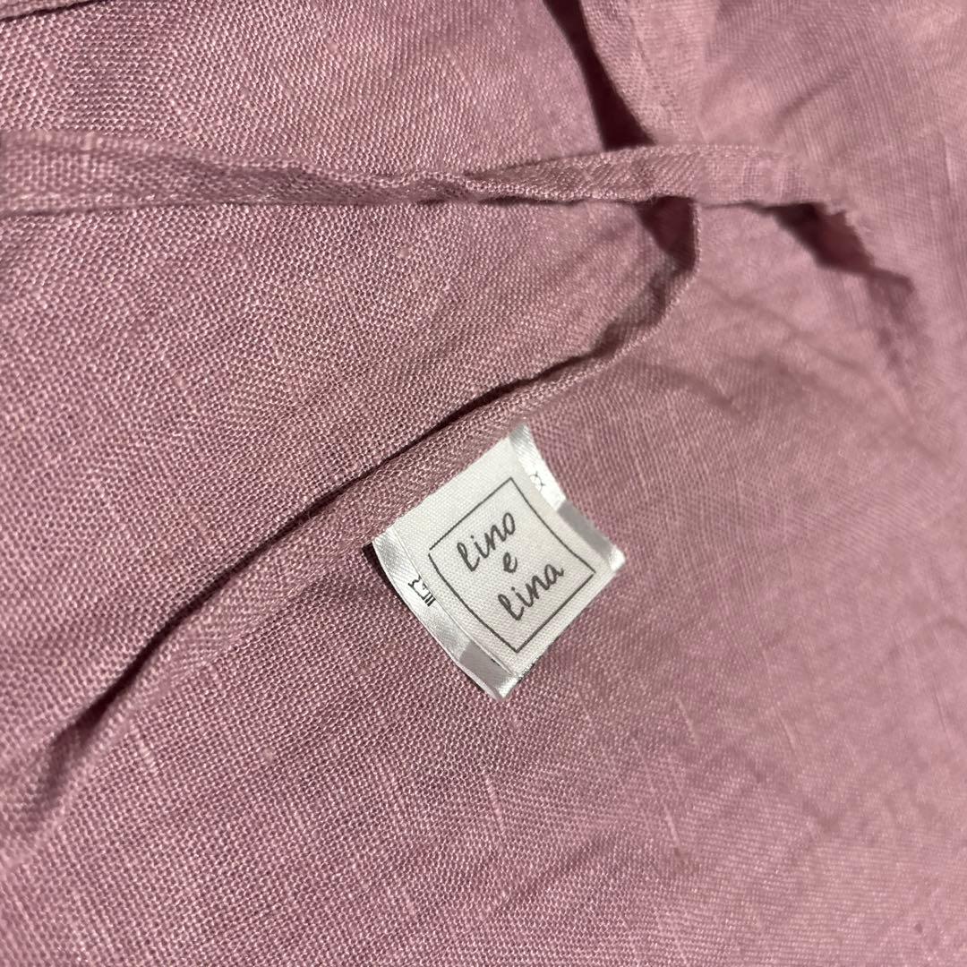 美品✨lino e lina リネンエプロン ルビー