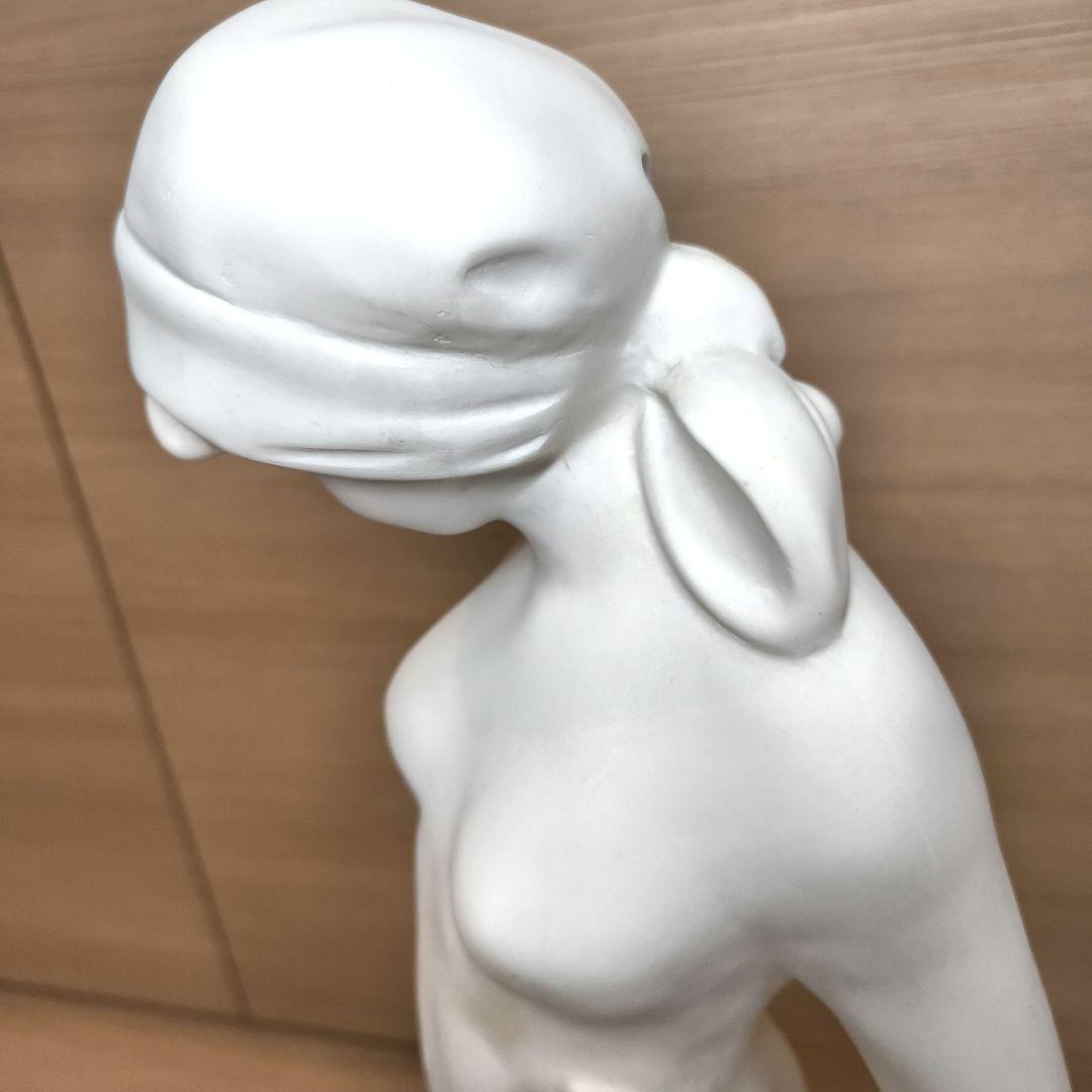 石膏像 水の精 ホワイト陶器製女性像 高さ約65.5cm
