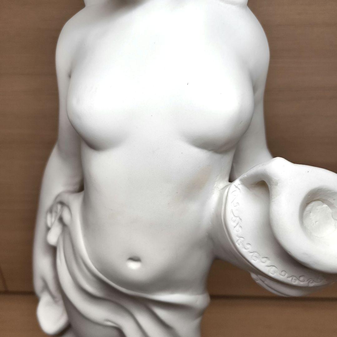 石膏像 水の精 ホワイト陶器製女性像 高さ約65.5cm