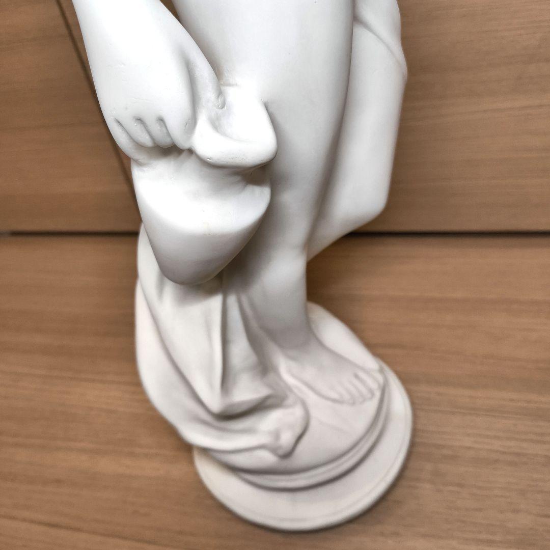 石膏像 水の精 ホワイト陶器製女性像 高さ約65.5cm