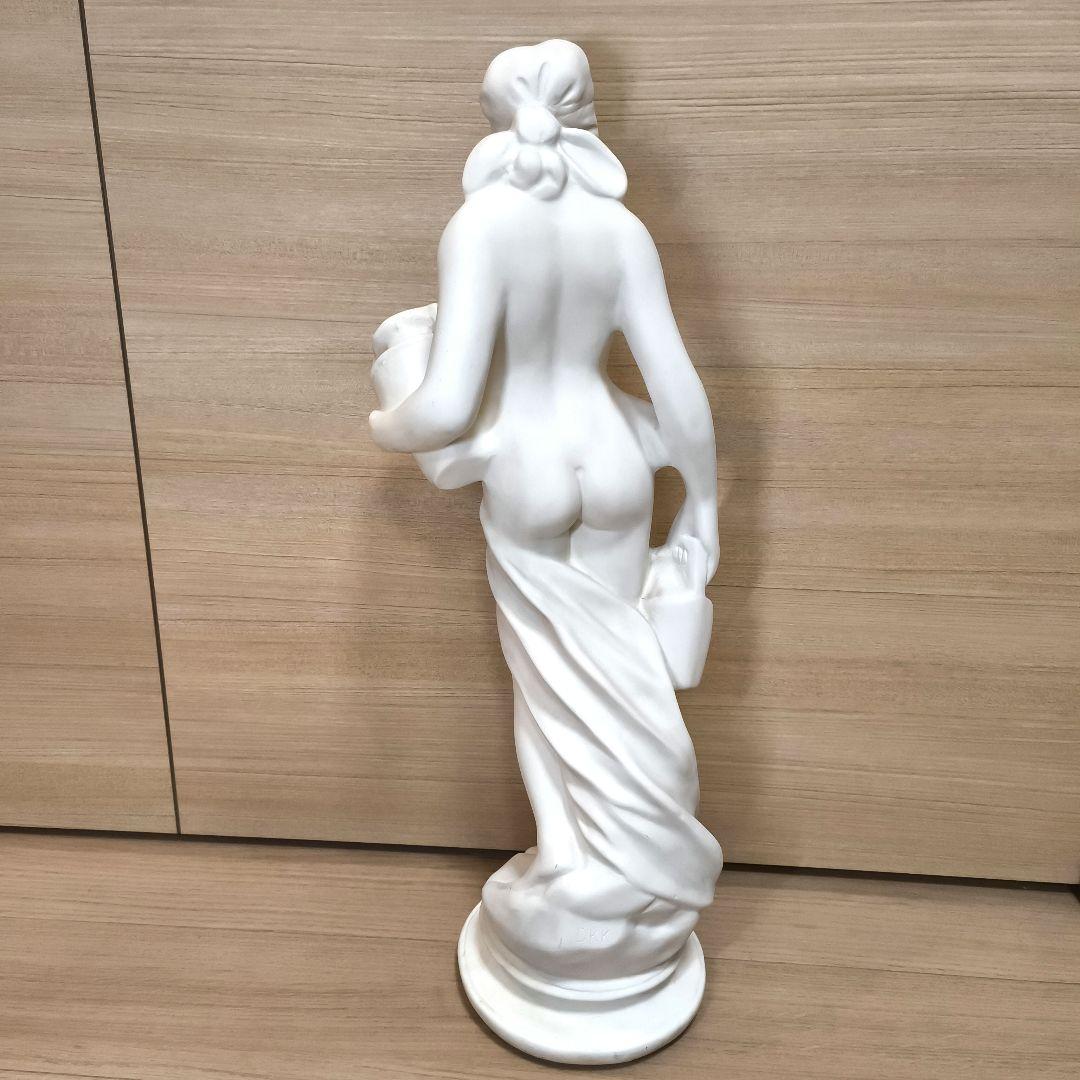 石膏像 水の精 ホワイト陶器製女性像 高さ約65.5cm