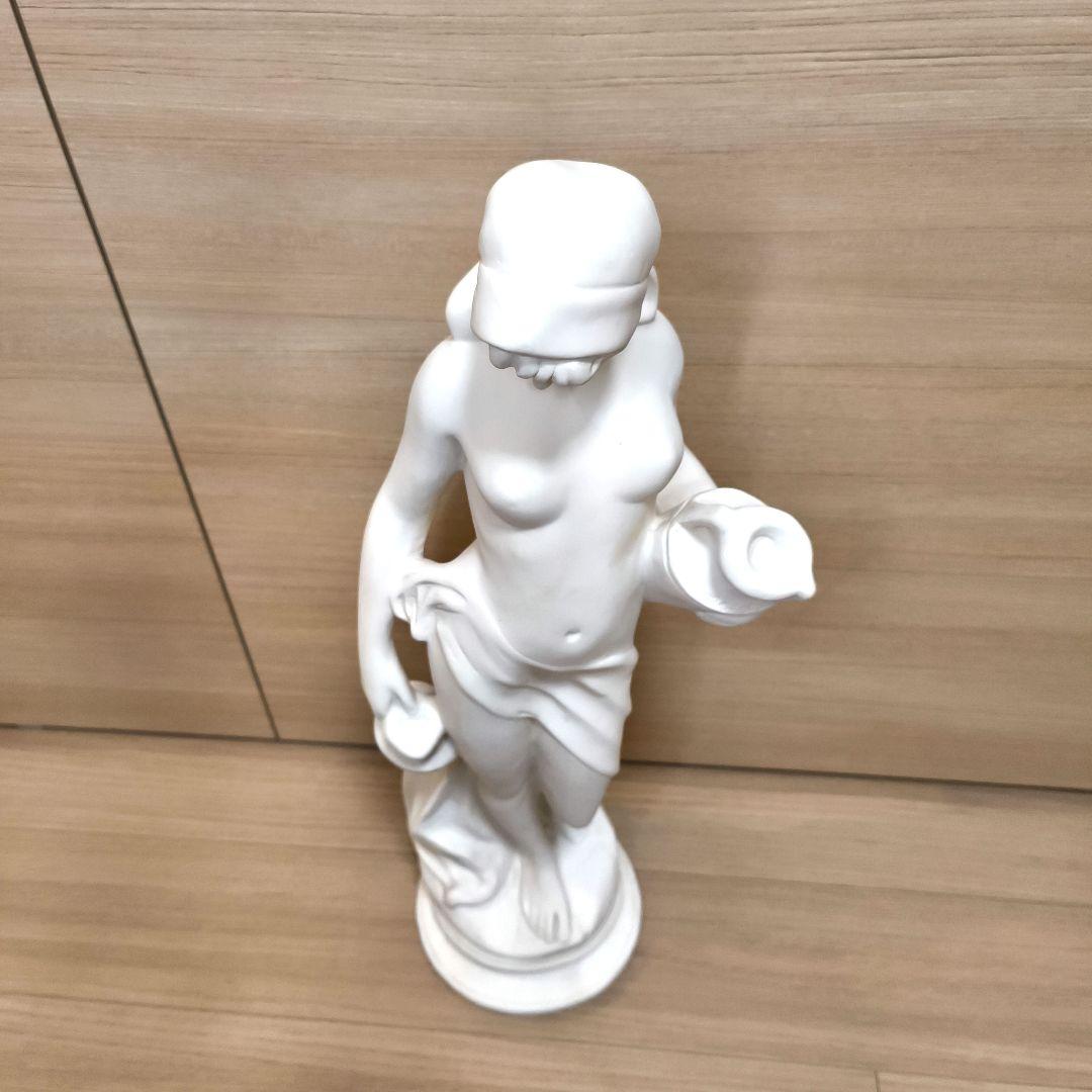 石膏像 水の精 ホワイト陶器製女性像 高さ約65.5cm