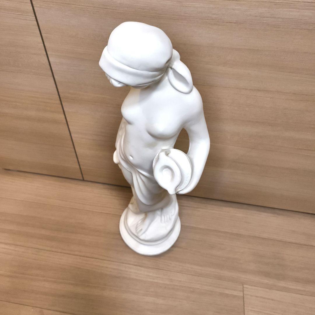 石膏像 水の精 ホワイト陶器製女性像 高さ約65.5cm