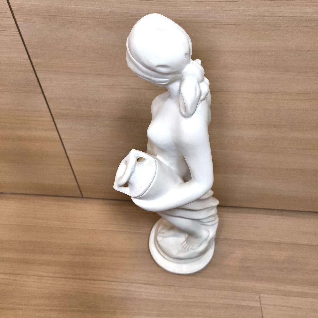 石膏像 水の精 ホワイト陶器製女性像 高さ約65.5cm