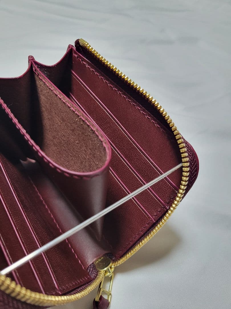 L字ファスナー財布　レザークラフト　ミニ財布　小銭入れ　ハンドメイド