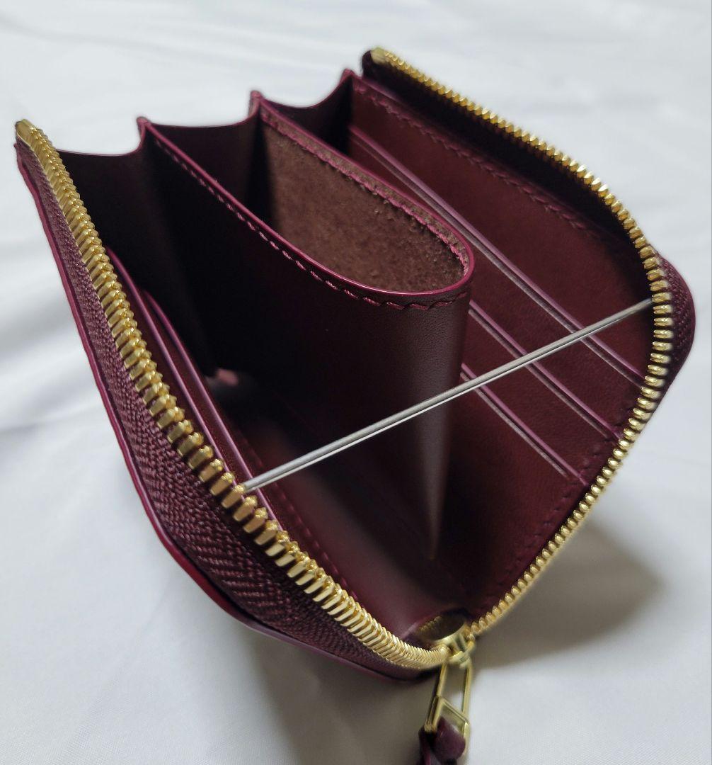 L字ファスナー財布　レザークラフト　ミニ財布　小銭入れ　ハンドメイド