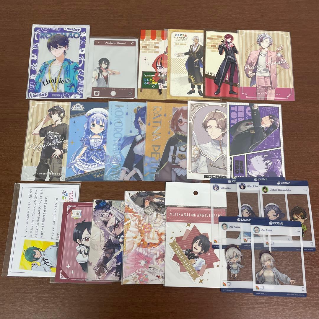 ❶にじさんじ 色紙 チップスカード 特典ポストカード 紙類 まとめ売り