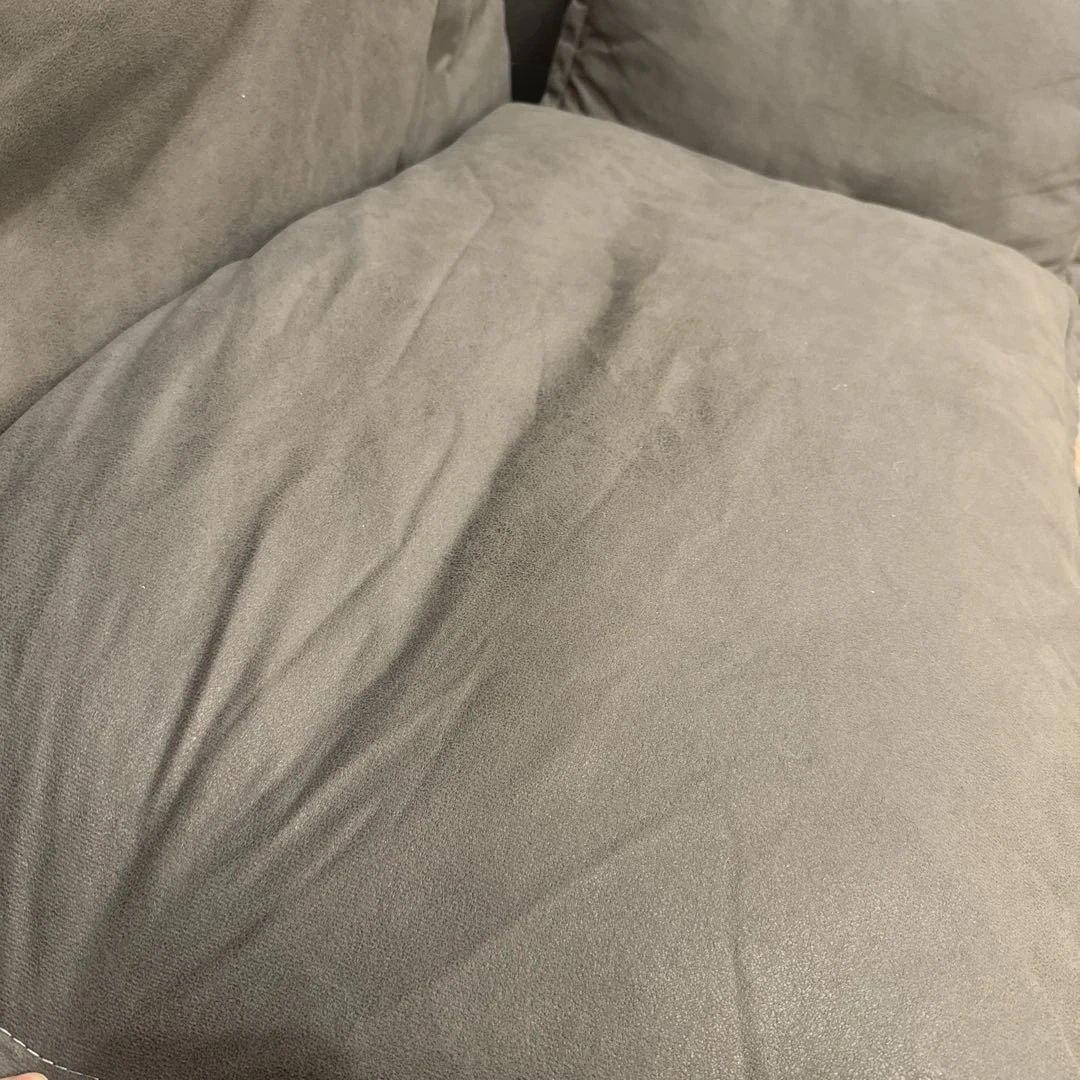 グレー2人掛け　ファブリックソファおしゃれソファ長椅子