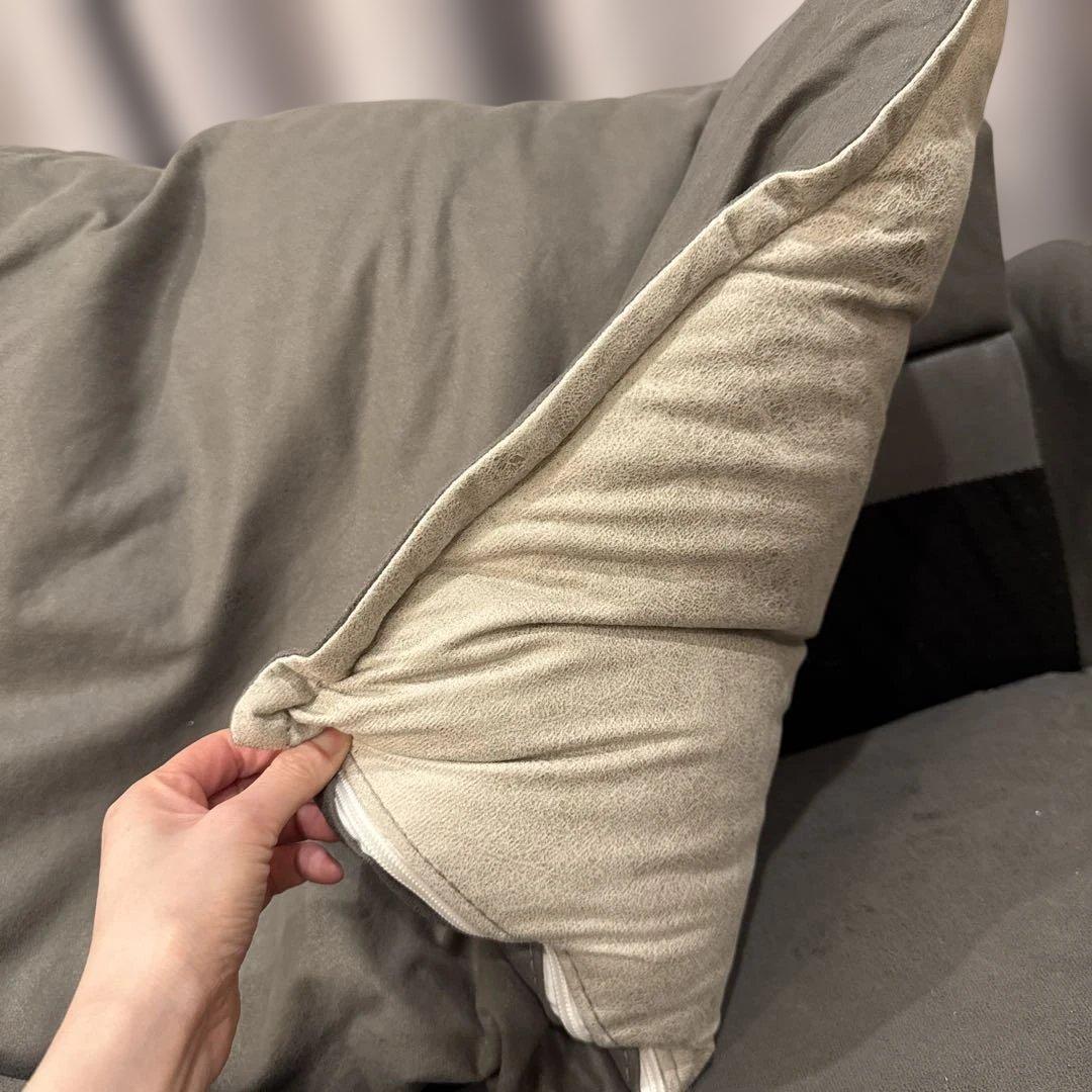 グレー2人掛け　ファブリックソファおしゃれソファ長椅子