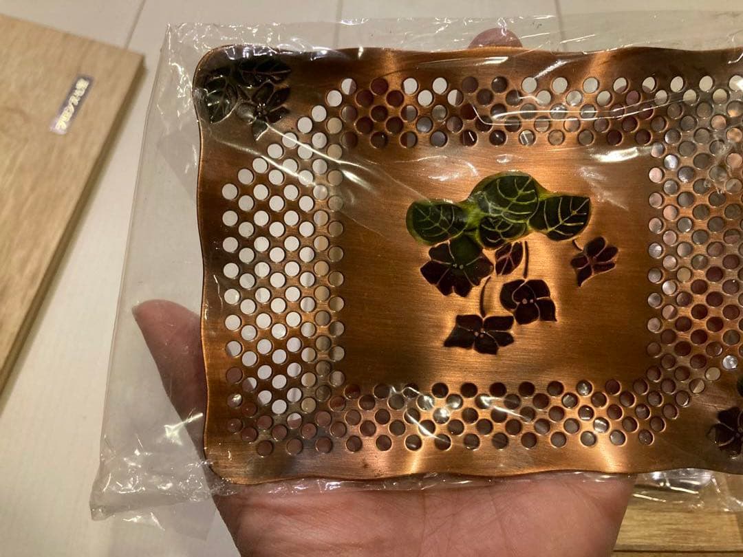 新品未使用　極美品　純銅製品　銅皿　木箱　5枚セット