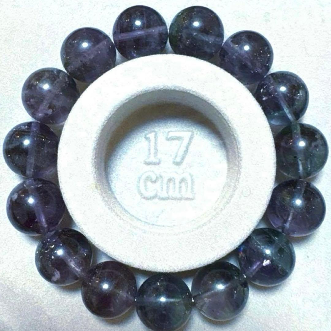 【まるで宇宙】　高品質　パイライトインフローライト　ブレスレット　超大玉稀少石