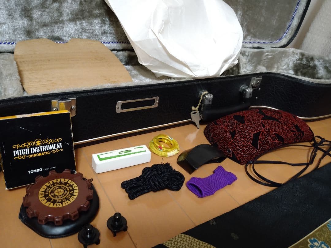 津軽三味線　(三味線かとう)　夢絃21　サイレント三味線　ストラップピン付き