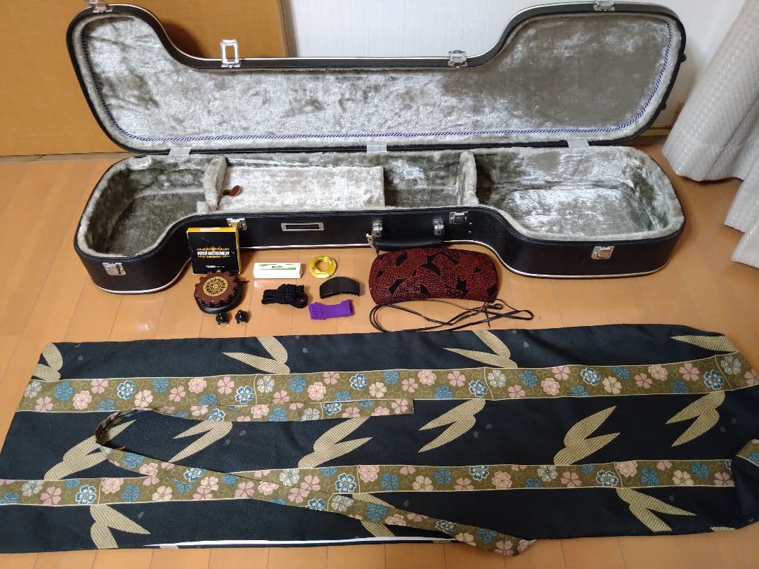 津軽三味線　(三味線かとう)　夢絃21　サイレント三味線　ストラップピン付き