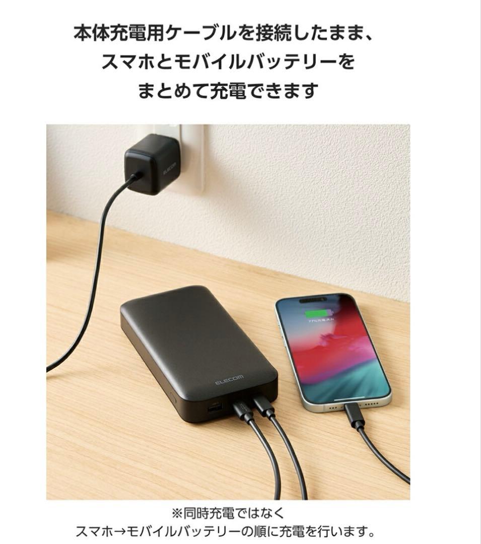 【新品】ELECOM モバイルバッテリー 20000mAh EC-C17LBK