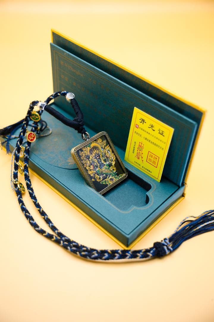 黒財神タンカペンダント仏像デザイン ネックレス