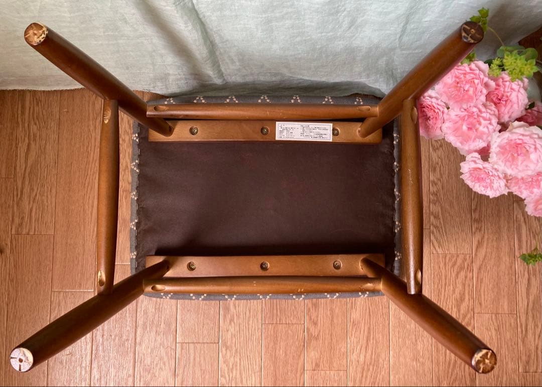 【お買い得】ミナペルホネン スツール♡dop タンバリン グレー／天然木チェア