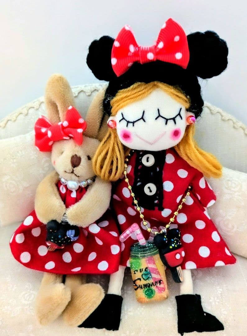 Kyokotan様　ハンドメイド❉ドールチャーム＆うさぎチャーム❉バッグチャーム